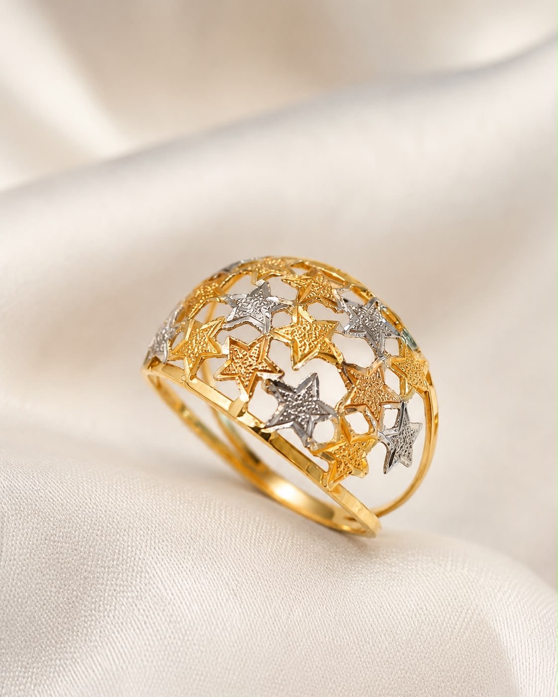 Anel Estrelas Ouro